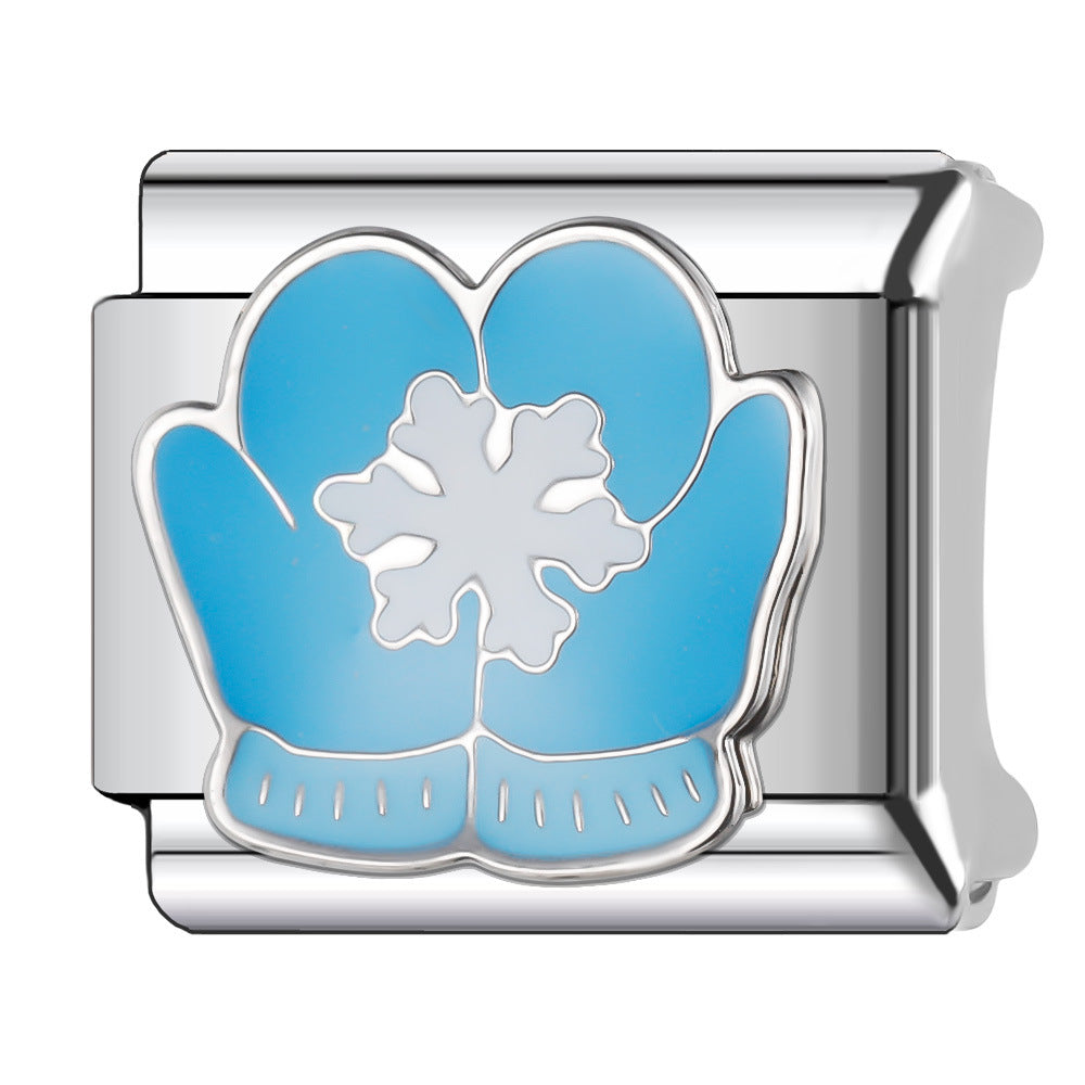 Wholesale Italian Charm Bracelet 9mm DIY Splicing Stainless Steel Christmas Elements Composable Bracelet