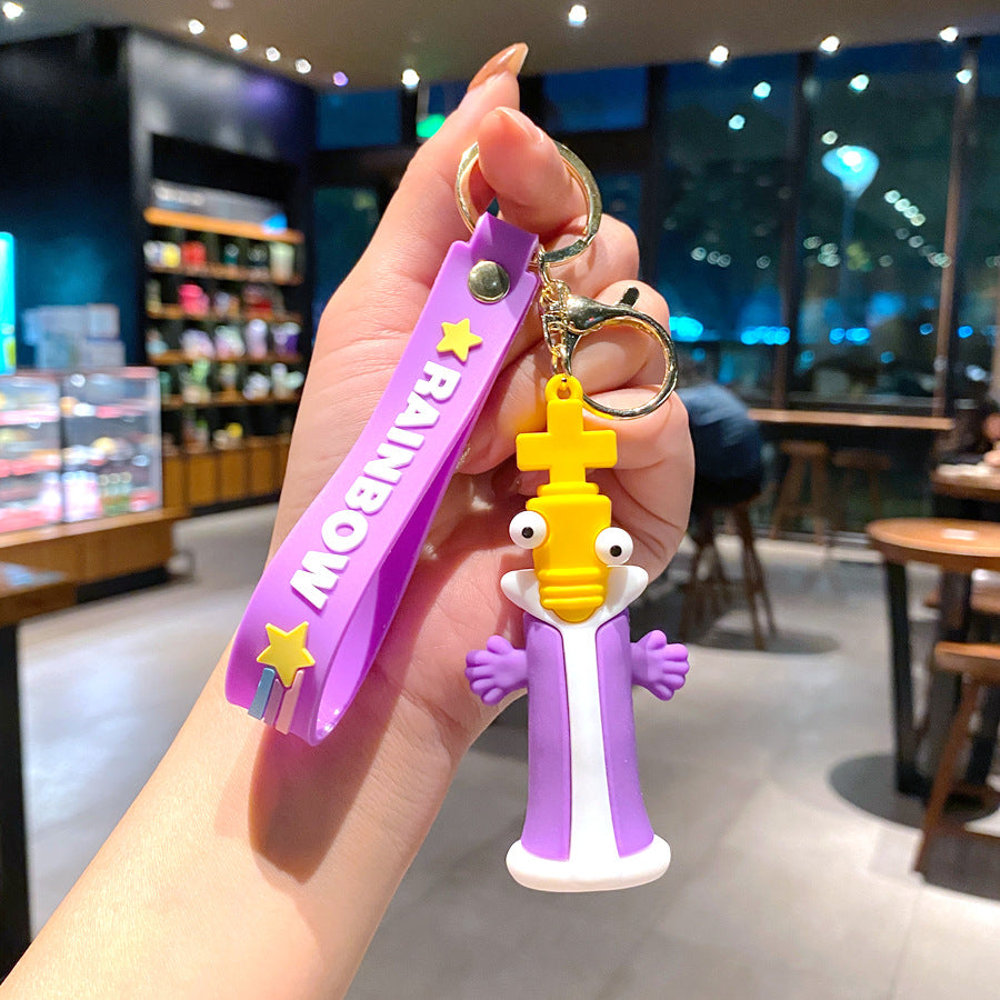 Wholesale PVC Soft Glue Cute Keychain Creative Keychain ACC-KC-Gongz011