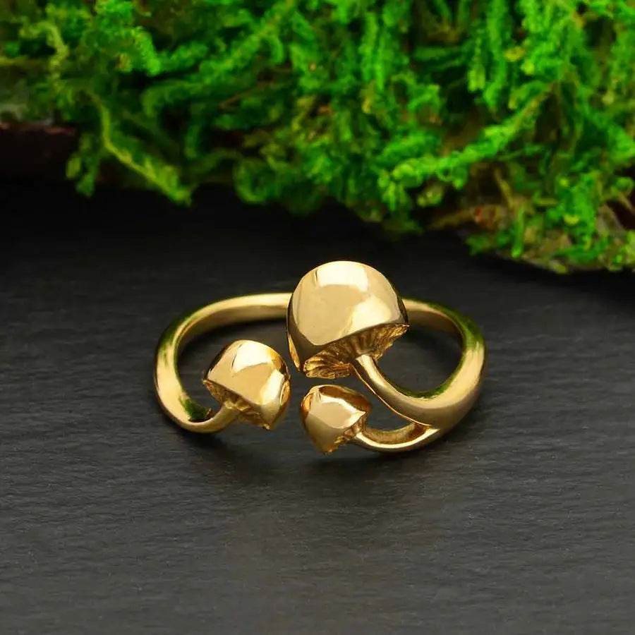 Wholesale  Mushroom Open Ring  Alloy Adjustable Ring