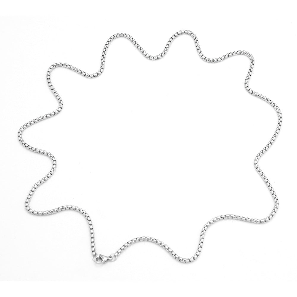 Wholesale of 10PCS Stainless Steel Chain Square Pearl Chain ACC-NE-Zhirui002