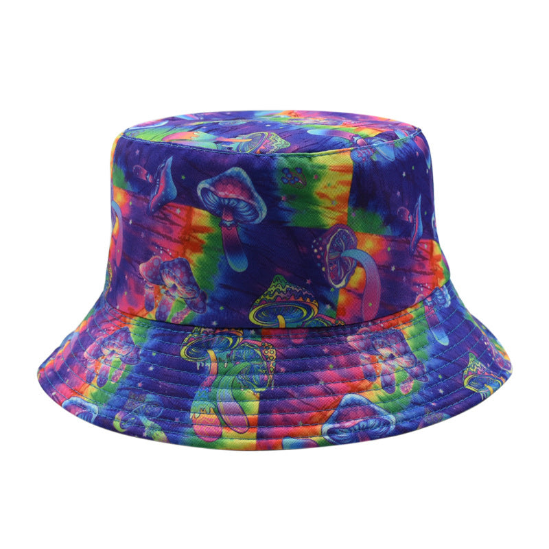 Wholesale colorful mushroom printing fisherman hat