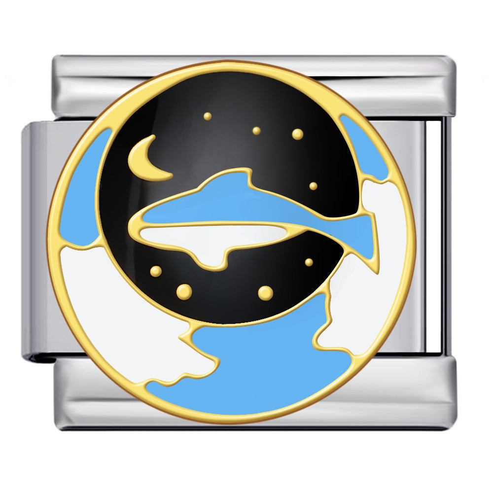 Bracciale a goccia d'olio saldato in acciaio inossidabile modulare fai-da-te italiano all'ingrosso