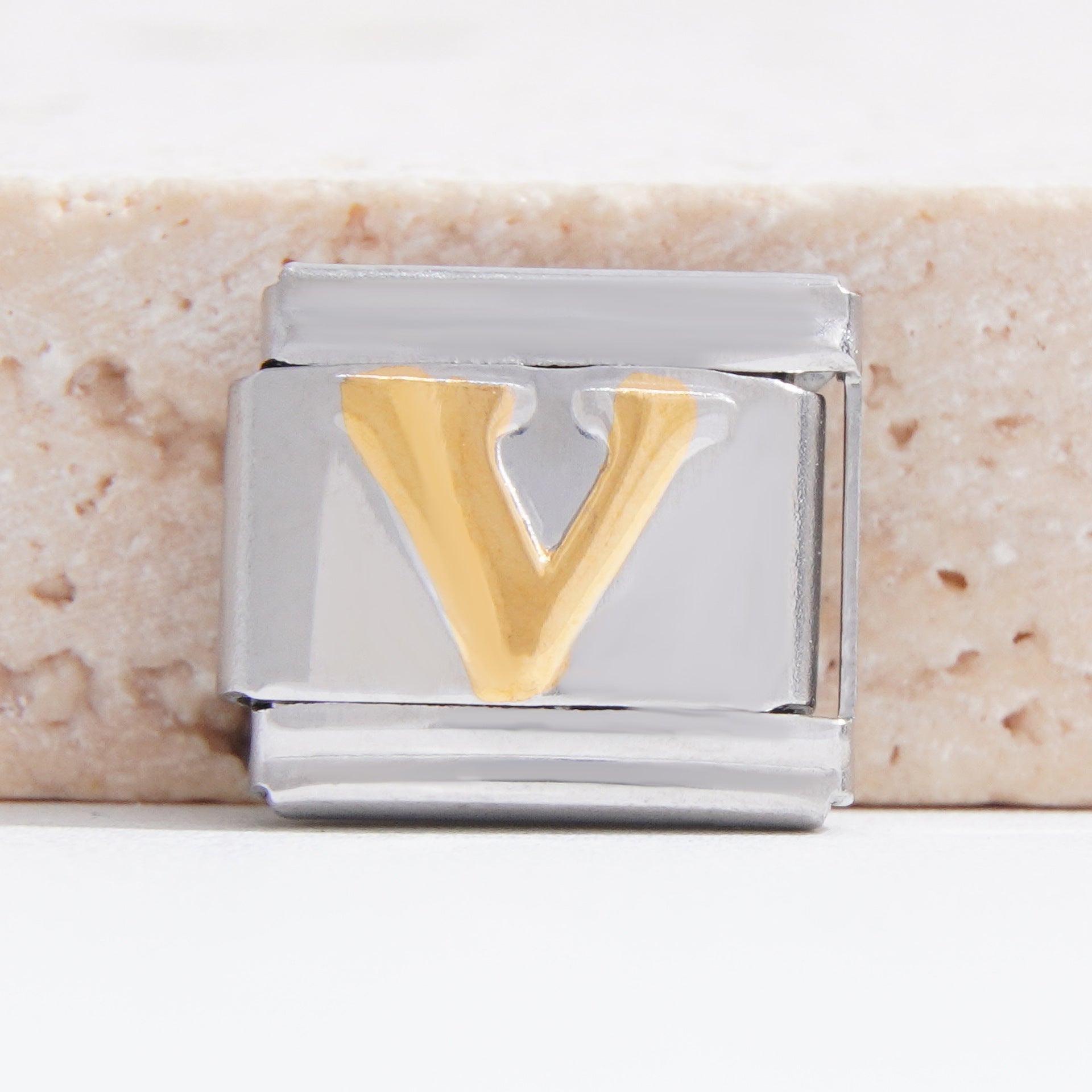 Wholesale Italian Charm Bracelet 9mm DIY Splicing English Alphabet Series Stainless Steel Composable Bracelet