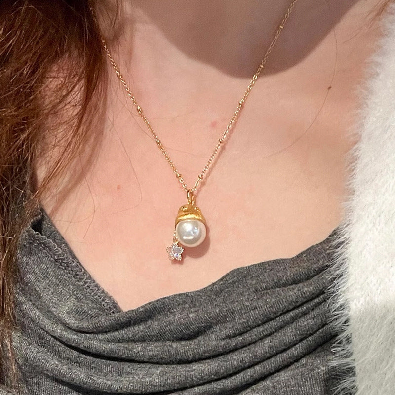 Wholesale New Year Brushed Christmas Hat Autumn and Winter Necklace