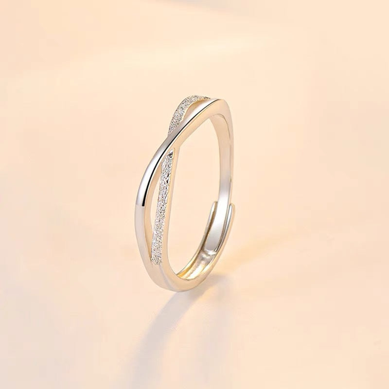 Wholesale S999 sterling silver  happy couple pair luxury ring