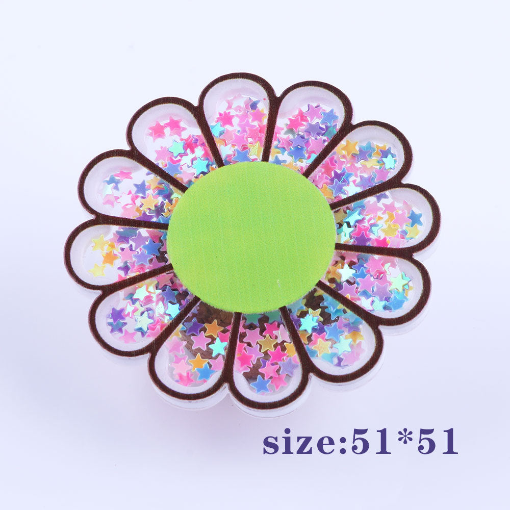 Wholesale 10pcs DIY Flatback Cartoon Acrylic Flatback Badge Reels Retractable Keychain DIY Accessories