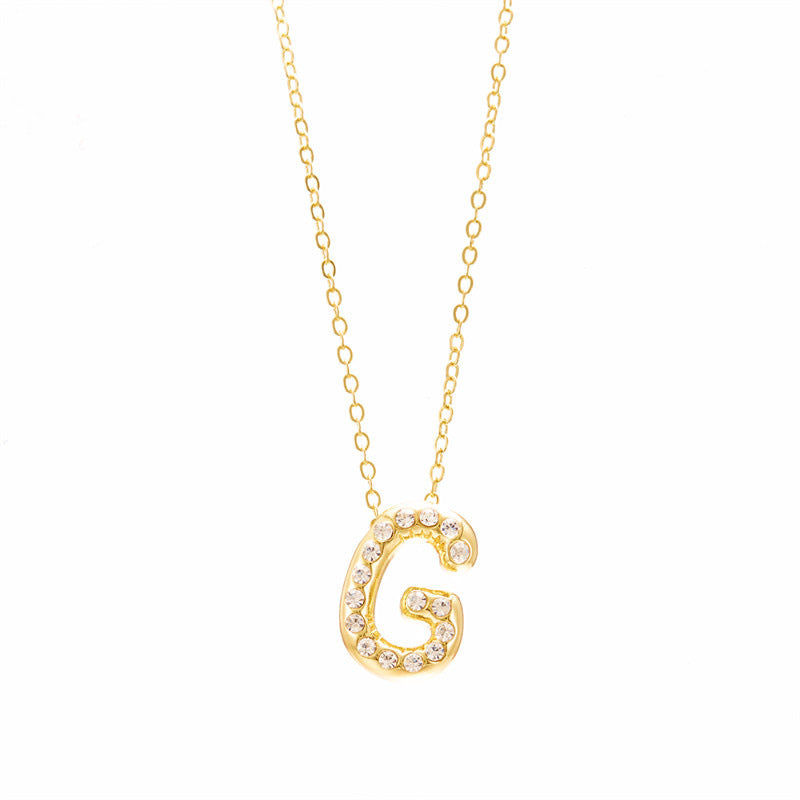 Wholesale Chubby Letter Pendant Clavicle Chain  Necklace