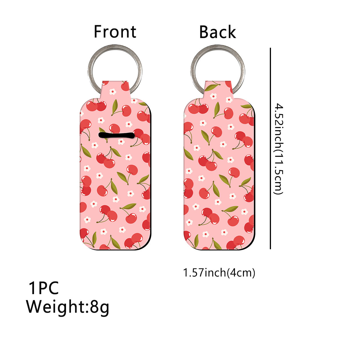 Wholesale 6pcs Strawberry Cherry Lipstick Case Keychain