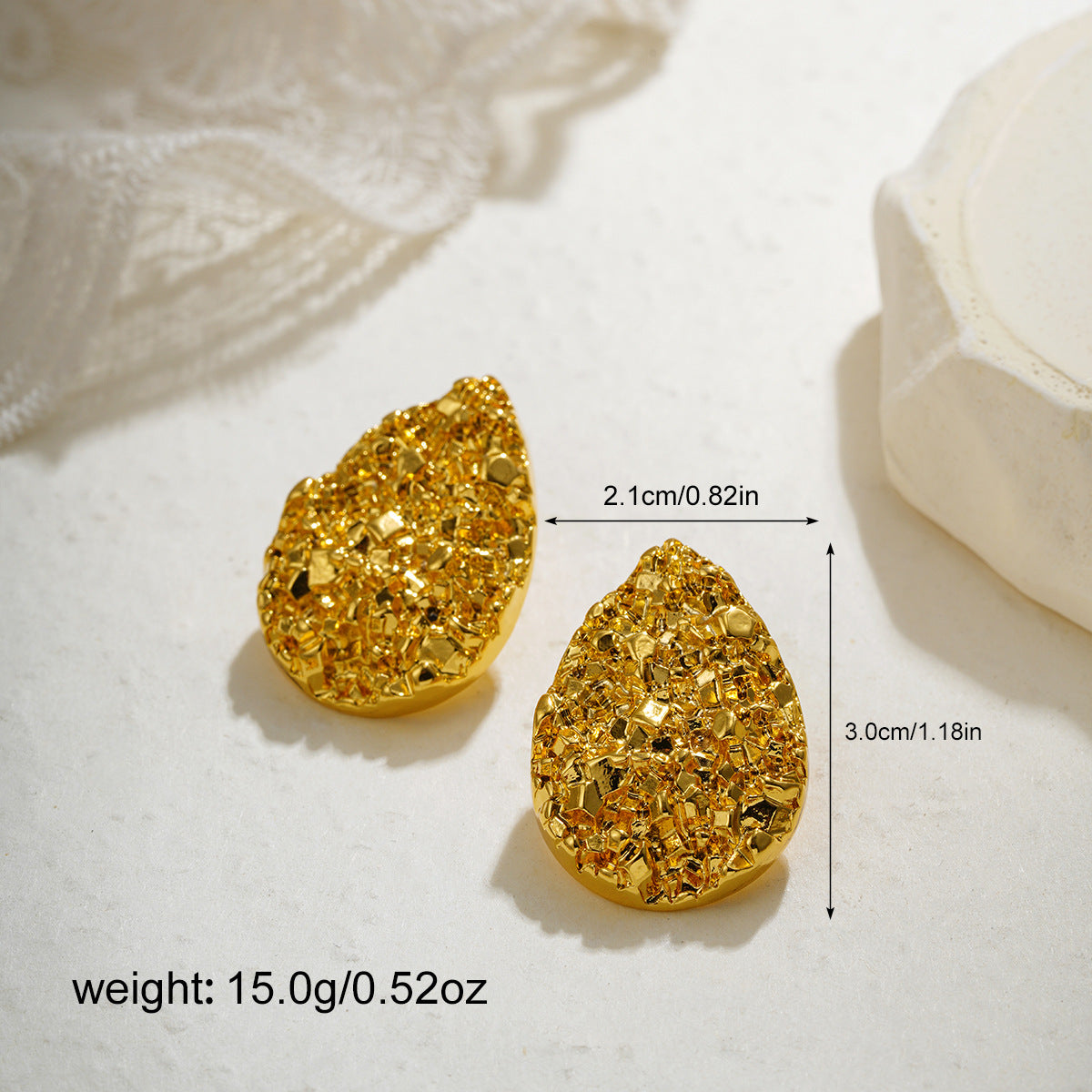 Wholesale  18K Gold Personality Exaggerated Large Earrings