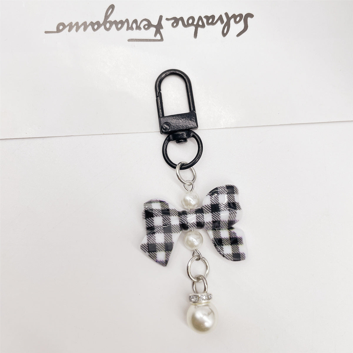 Wholesale Candy Colored Bowknot Texture Keychain Bag Charm Phone Accessory Gift