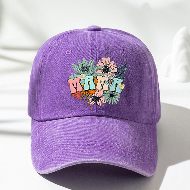 Wholesale MAMA Flower Printed Cotton Baseball Hat ACC-HT-TangQiu002