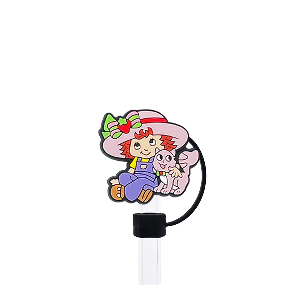 Wholesale 10pcs Strawberry Girl Straw Cover Straw Tube Cap