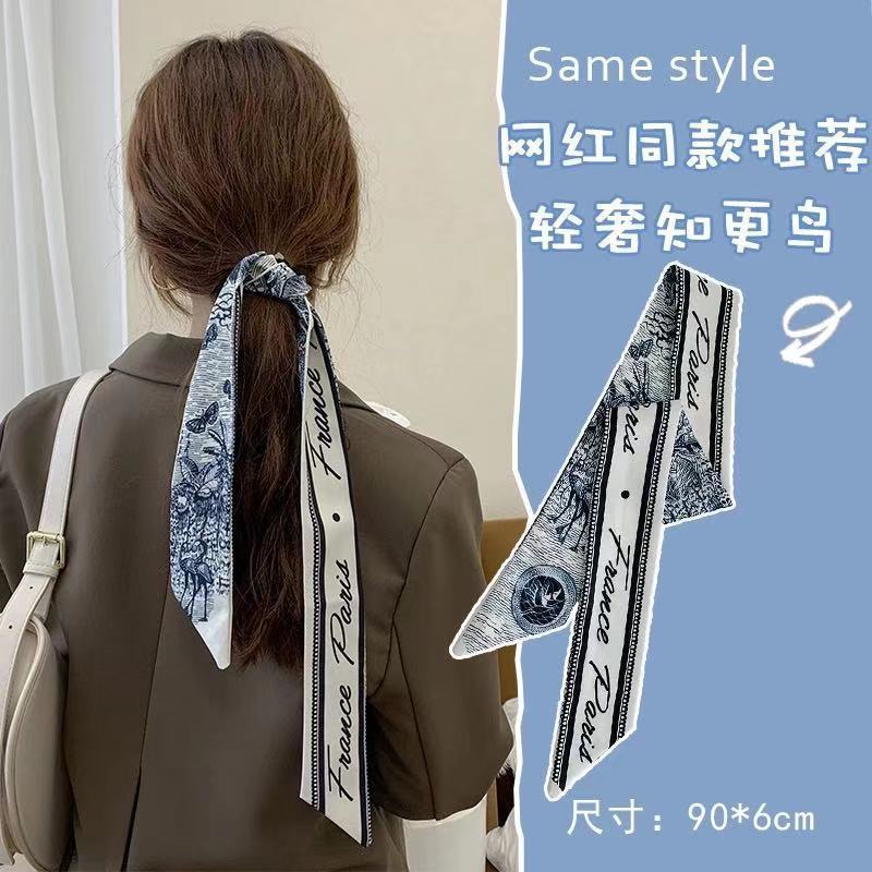 Wholesale Retro Bow Ribbon Streamer Mori Headband Hair Scrunchies ACC-HS-Weim002