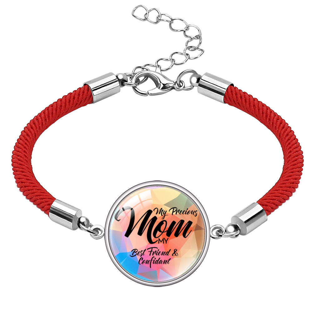 Wholesale  Mother's Day Bracelet Jewelry mom Letter Crystal Bracelet