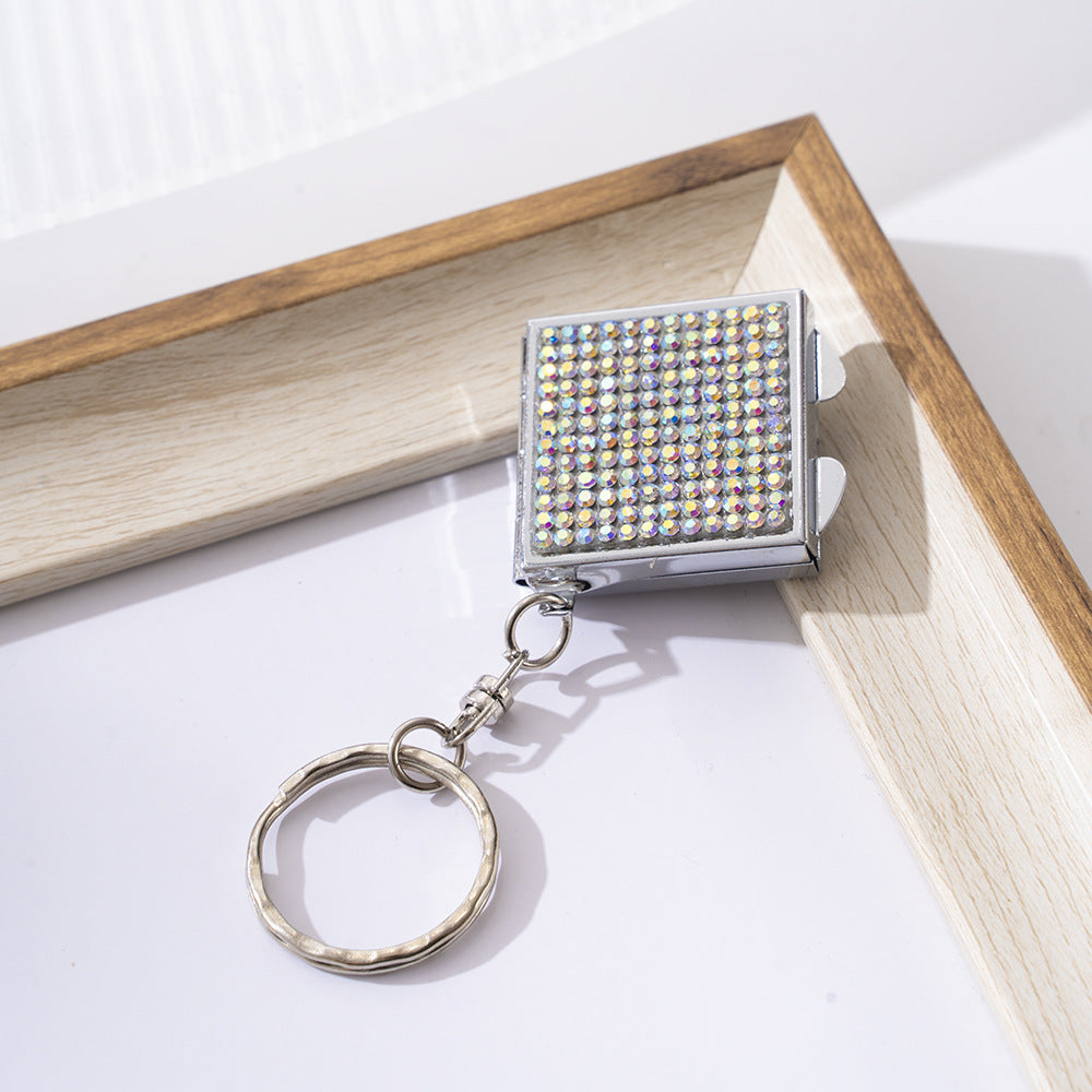 Wholesale Colorful Rhinestone Mini Makeup Mirror Keychains ACC-KC-ZhiYa052