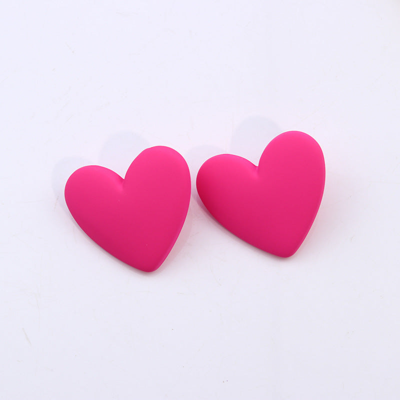 Wholesale 20-Color Heart  Acrylic Earrings