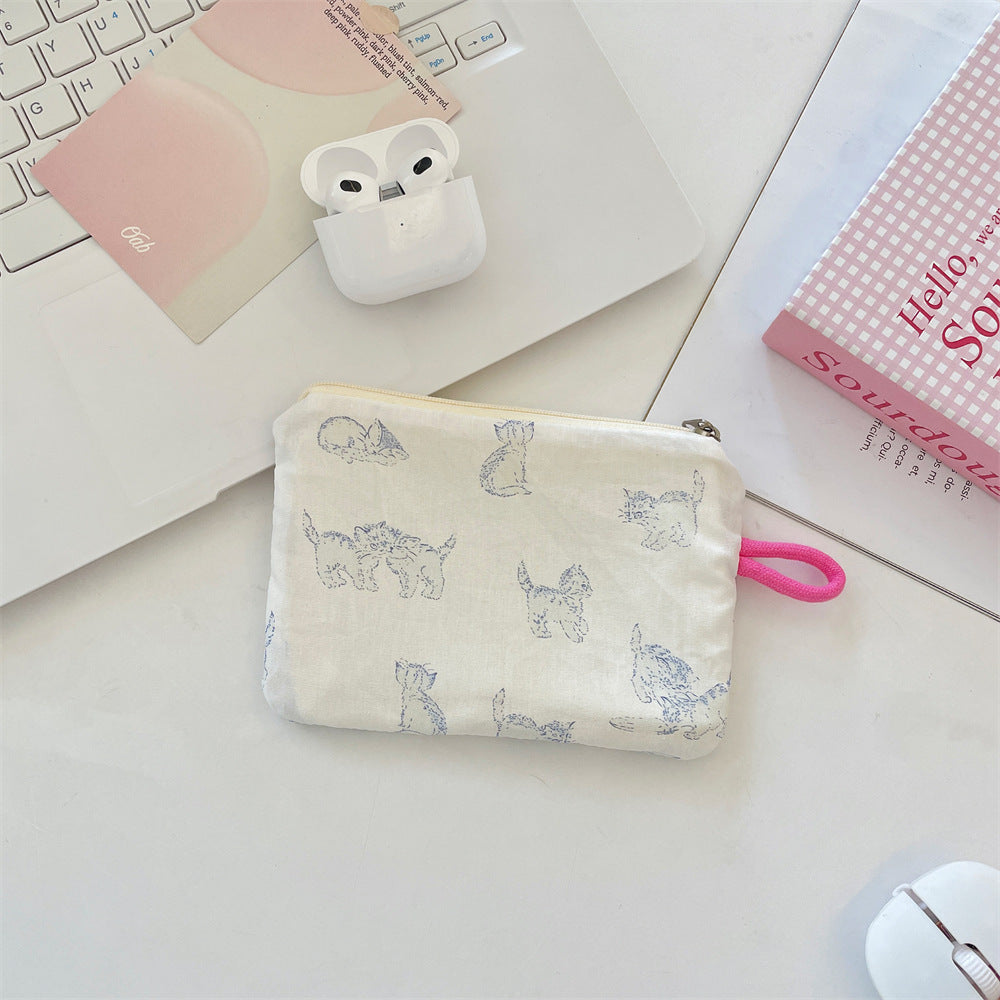 Wholesale Street Style Plaid Green Coin Purse Multipurpose Storage Pouch For Earphones Lipstick Trendy Fashion Accessory For Women Gift Resale
