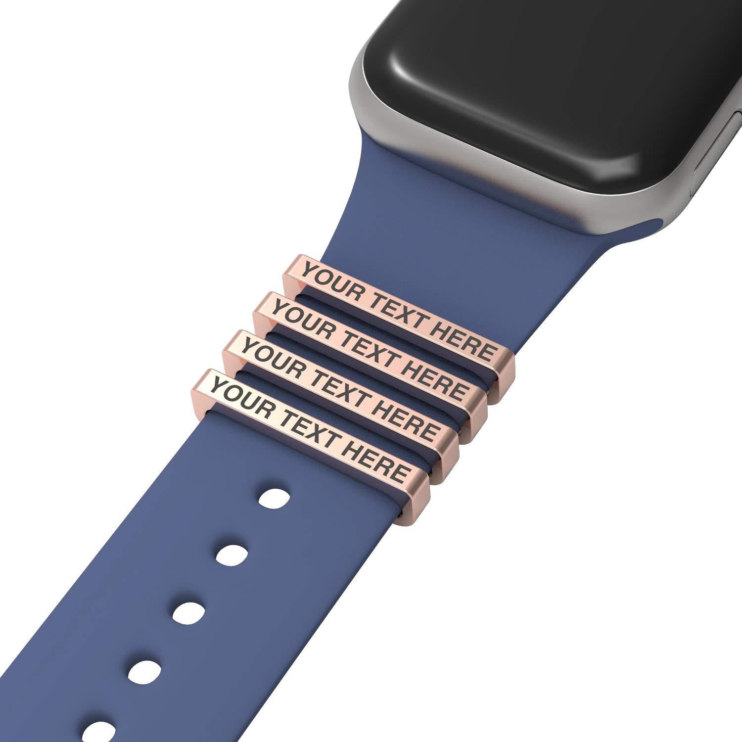 Wholesale Stylish Decorative Buckle Pendant Zinc Alloy Electroplated Laser Engraved Letters For Strap