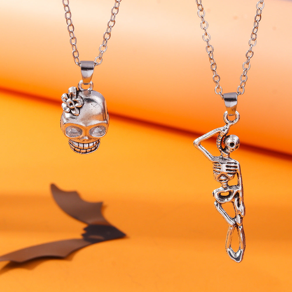 Wholesale  fashion pumpkin skull clavicle chain creative Halloween skull necklace