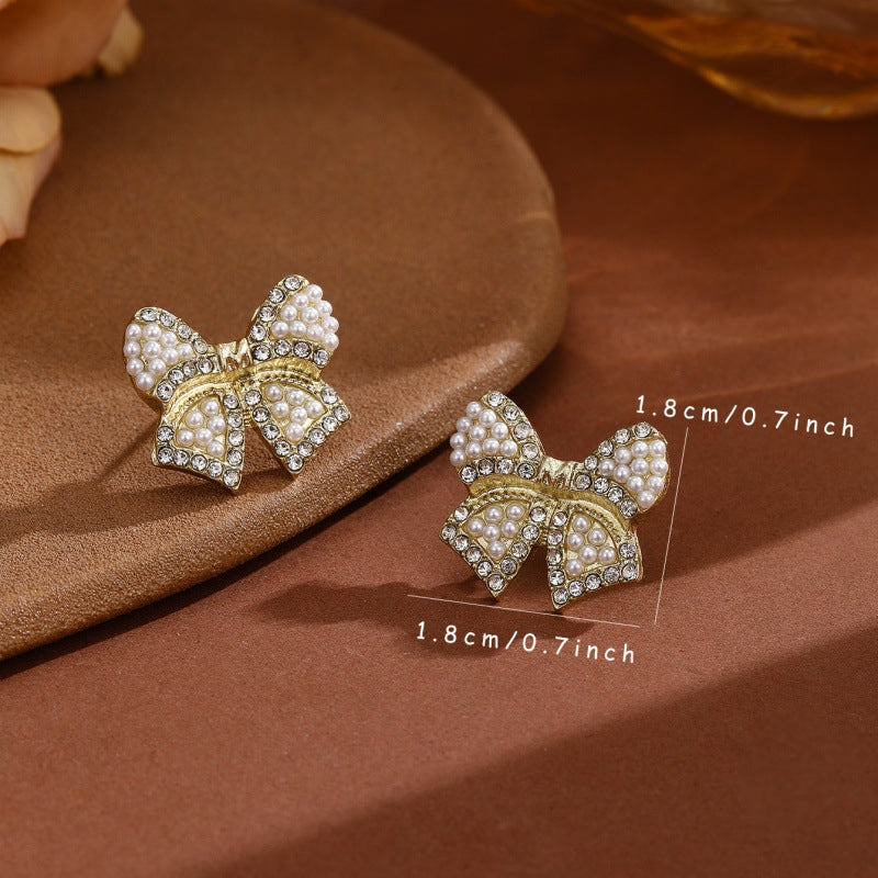 Wholesale  Light Luxury High-end Pearl Bowknot Elegant