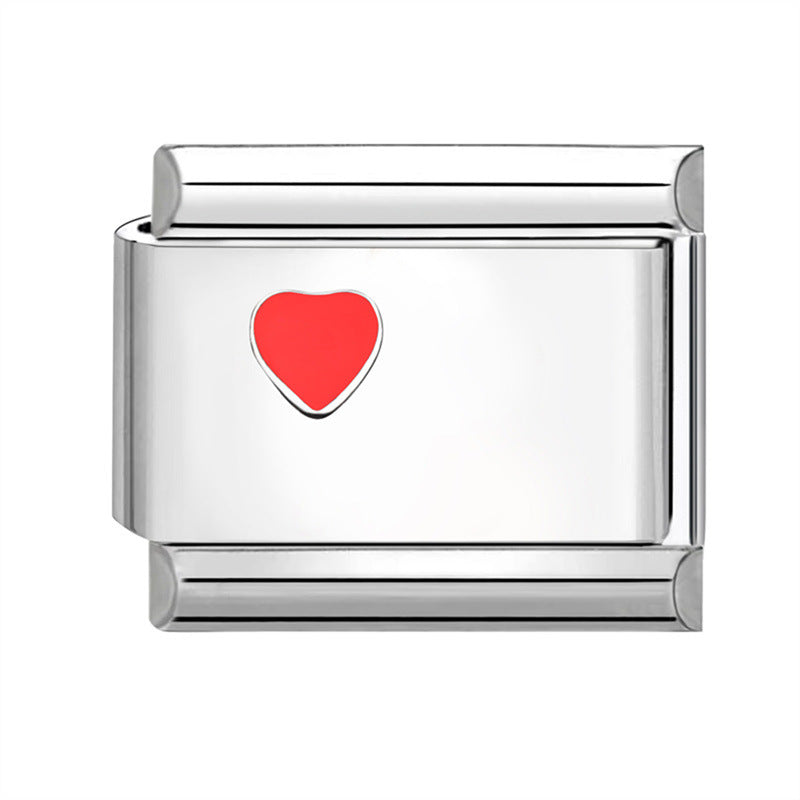 Wholesale Italian Charm Bracelet 9mm DIY Splicing Creative Pattern Titanium Steel Composable Bracelet