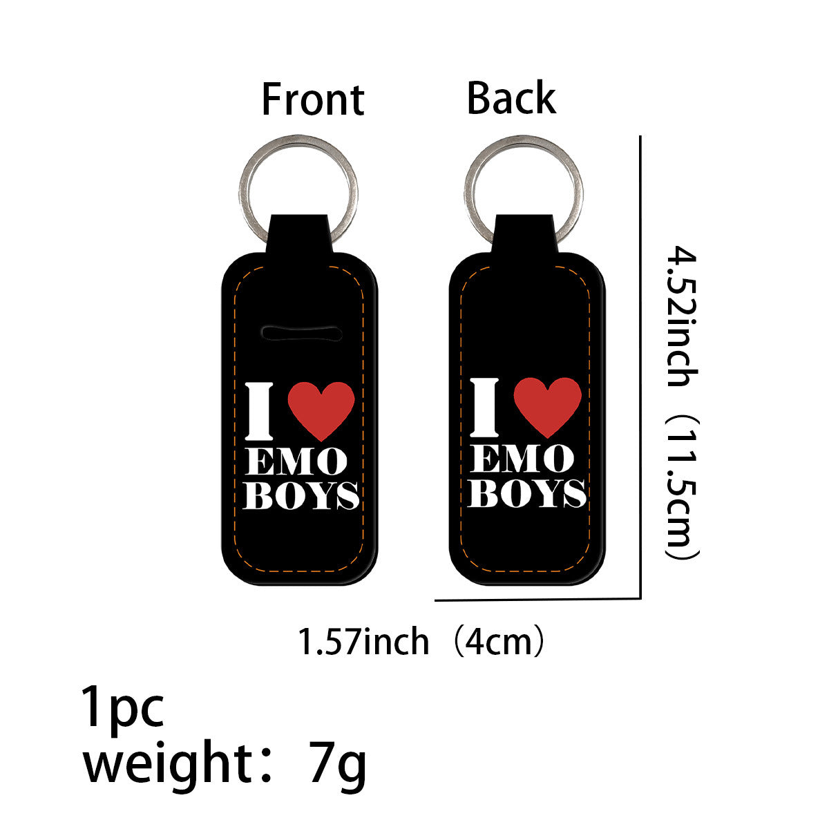 Wholesale 6pcs English Quotations Lipstick Set Keychain