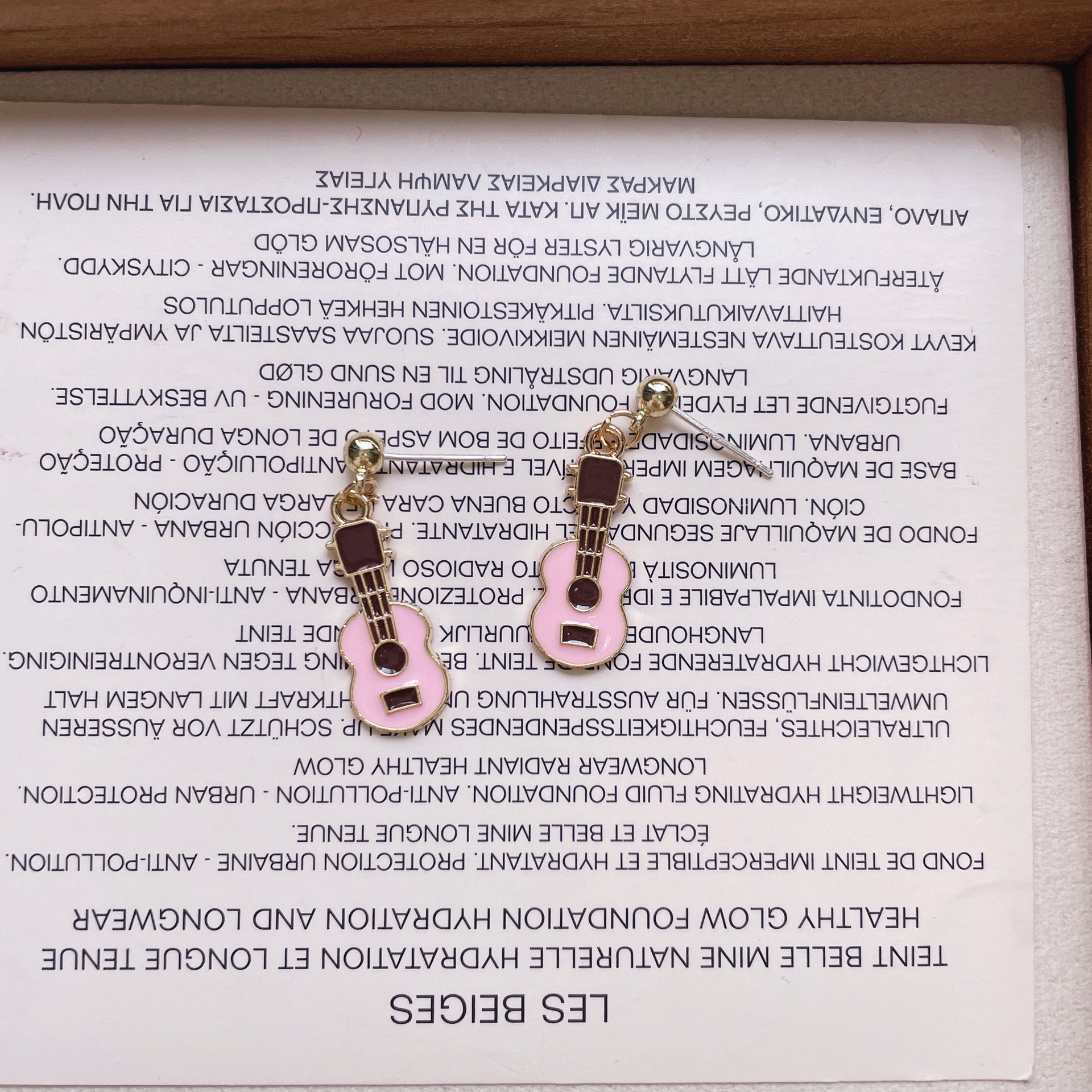 Wholesale Guitar Earrings Personality Rock Metal Earrings Clip Earrings ACC-ES-Yijia008