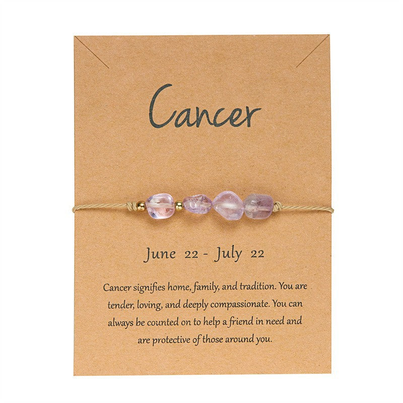 Wholesale Handmade Beaded Zodiac Bracelet In Synthetic Stone Adjustable Unisex Design For Everyday Wear Fashion Accessory
