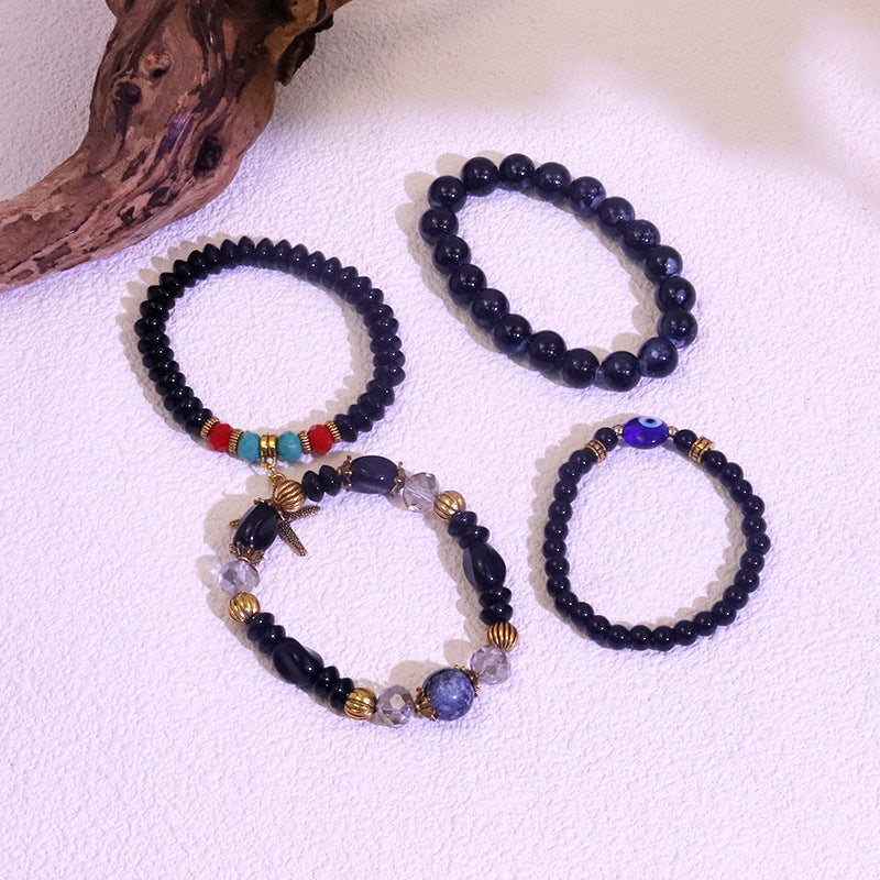 Wholesale Multi-layer Bracelet Mixed Color Peach Heart Bracelet with Beads ACC-BT-Ruyue003