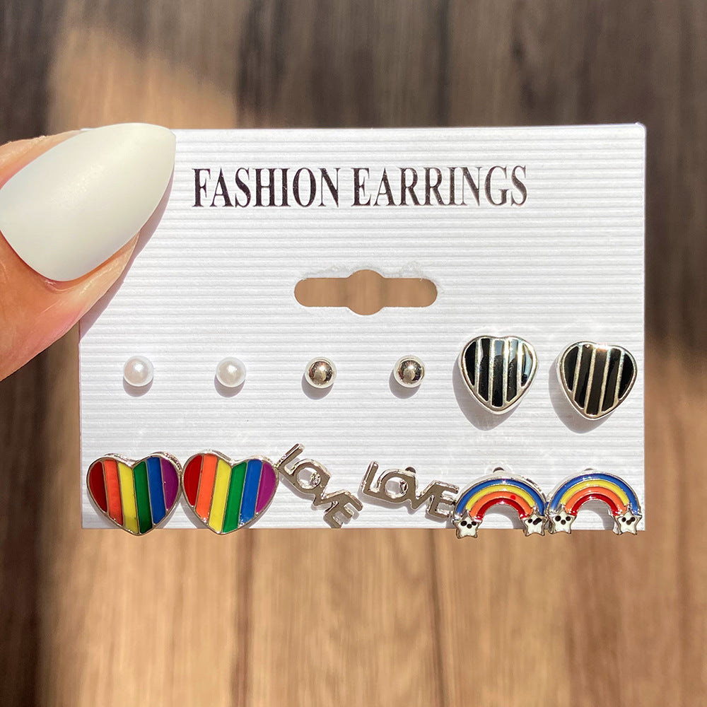 Wholesale Bow Diamond Geometric Earrings Set ACC-ES-MY032