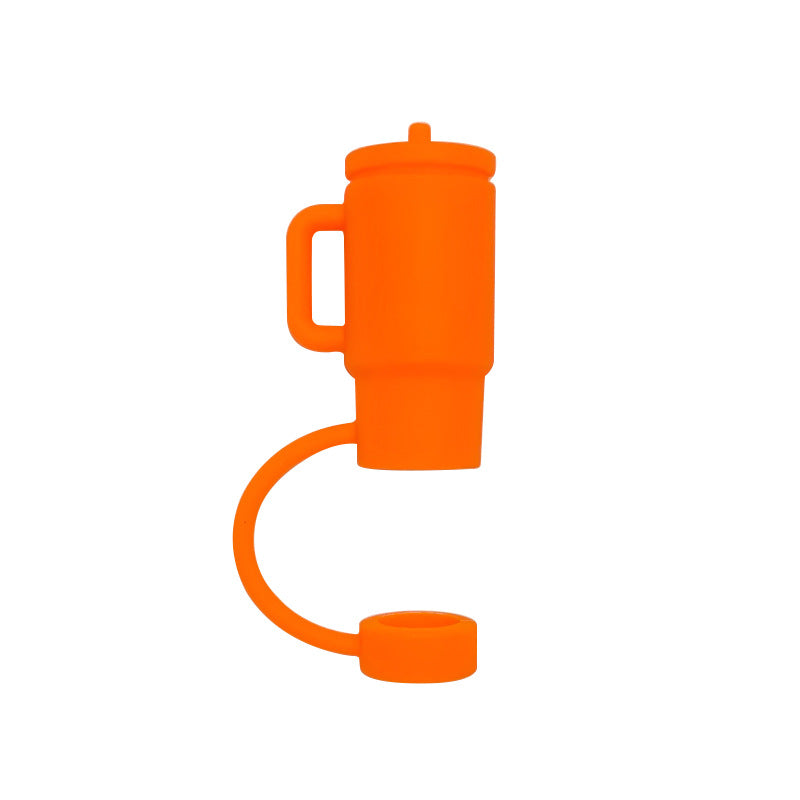 Wholesale 10pcs 10mm Straw Cover Silicone Straw Caps for Cup Decoration Straw Tube Cap ACC-SCR-WDX003