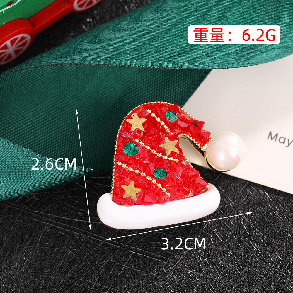 Wholesale Christmas cartoon snowflake alloy brooch