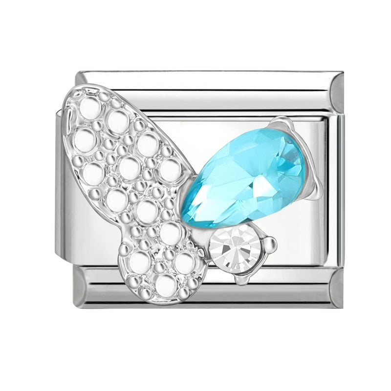 Wholesale Italian Charm Bracelet 9mm DIY Splicing Removable Stainless Steel Insect Series Composable Bracelet