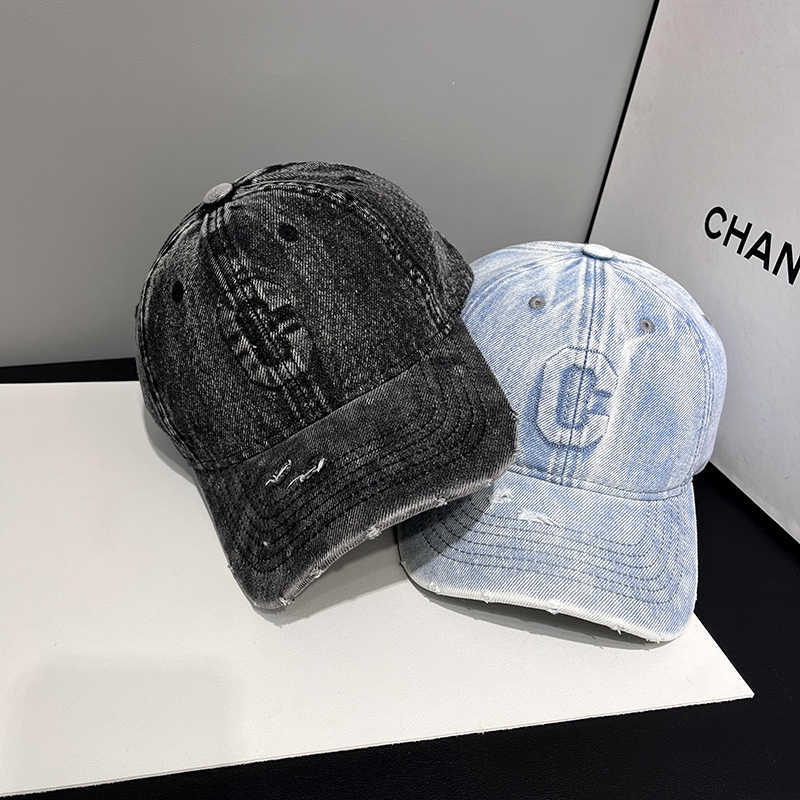 Wholesale Washed denim C letter baseball cap hat
