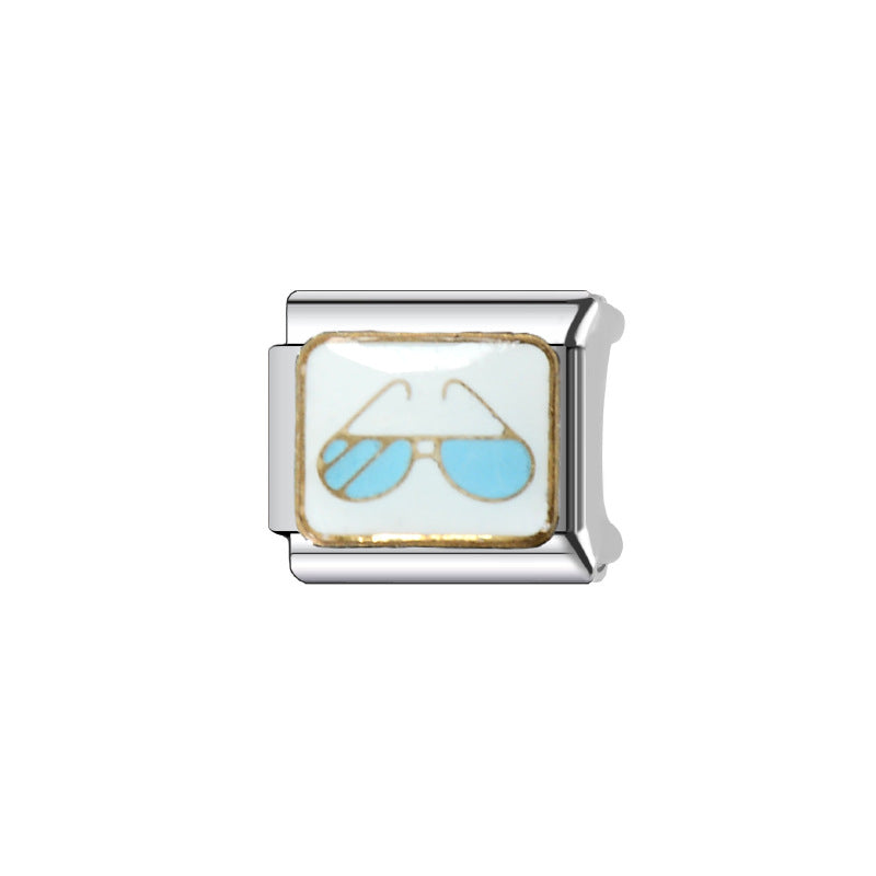 Wholesale Italian Charm Bracelet 9mm DIY Splicing Clothes Shoes Hats Stainless Steel Composable Bracelet