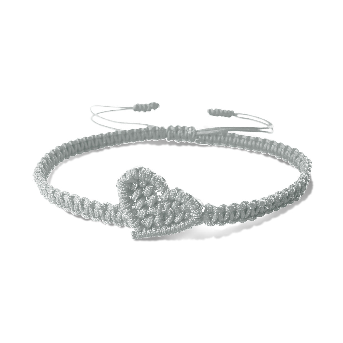 Wholesale Black Rope Handmade Woven Couple Bracelet Love Heart Design Jewelry Accessory For Valentine S Or Friendship Gift