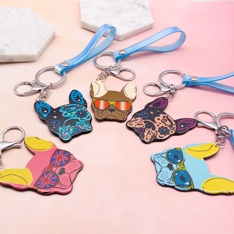 Wholesale French Bulldog Acrylic Keychains ACC-KC-Yiyan001