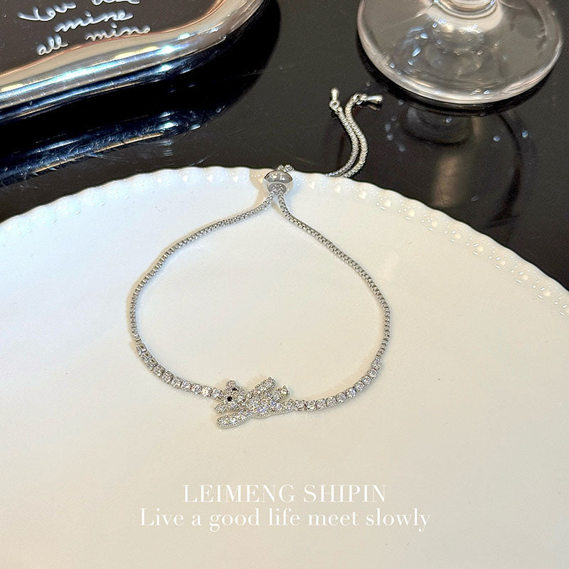 Wholesale  Saturn Zircon Twisted Love Bear Bracelet