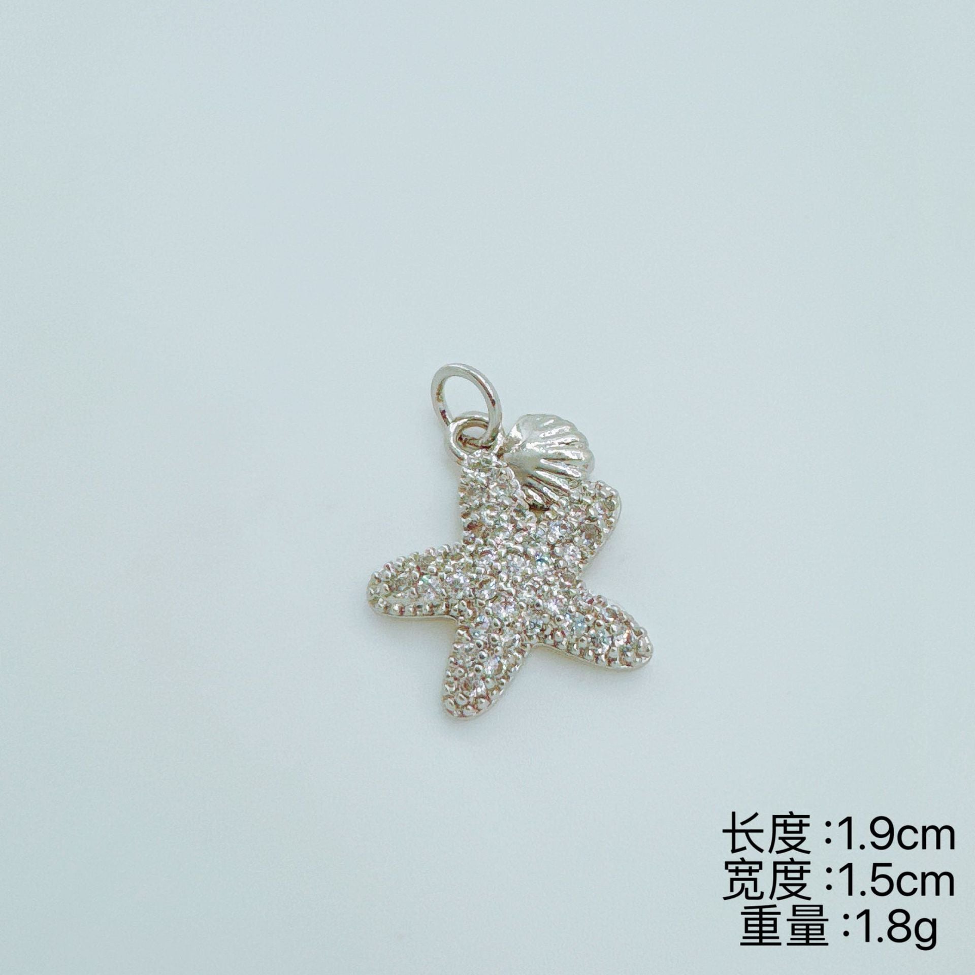 Wholesale Gold Plated Copper Starfish Zircon Necklace Trendy Fashion Accessory