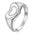 Wholesale  double heart love titanium steel ladies ring