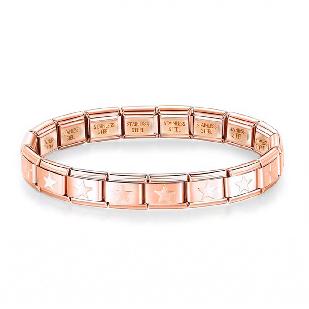 Wholesale Italian Modular Color Stainless Steel Elastic Bracelet