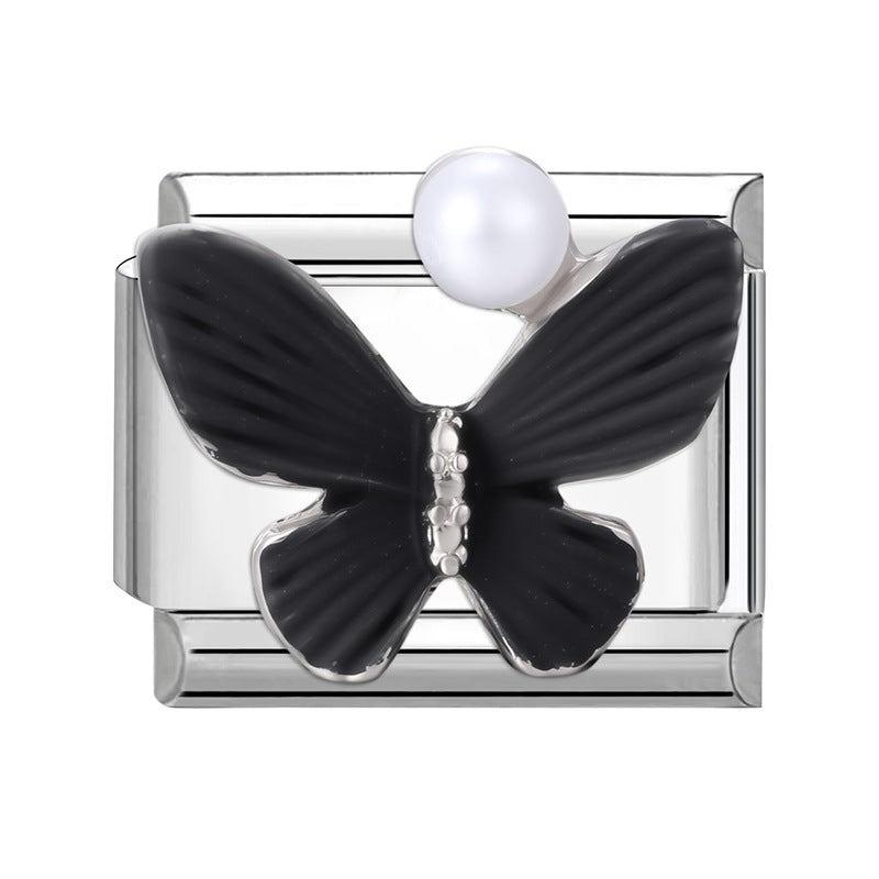 Wholesale 9mm Italian Charm Starter Bracelets DIY Butterfly Series Stainless Steel Composable Bracelet