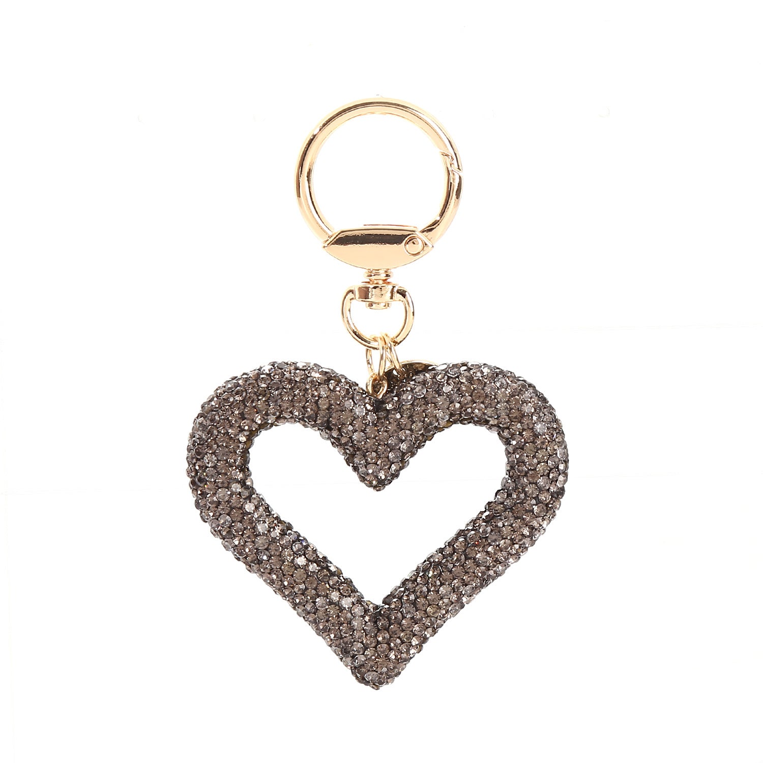 Wholesale Hollow Full Diamond Heart Rhinestone Keychain