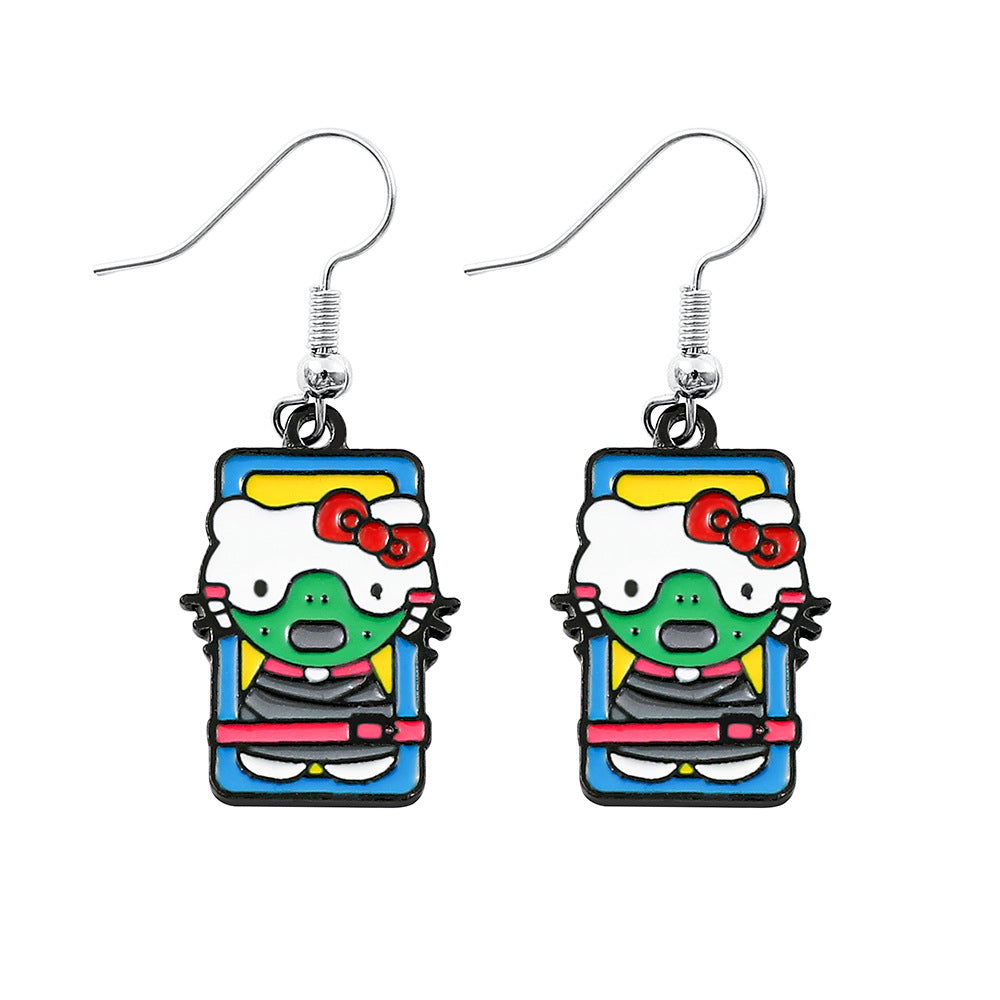 Wholesale Cute Cartoon Kitten Halloween Series Earrings ACCVIP-ES-KeFeng005