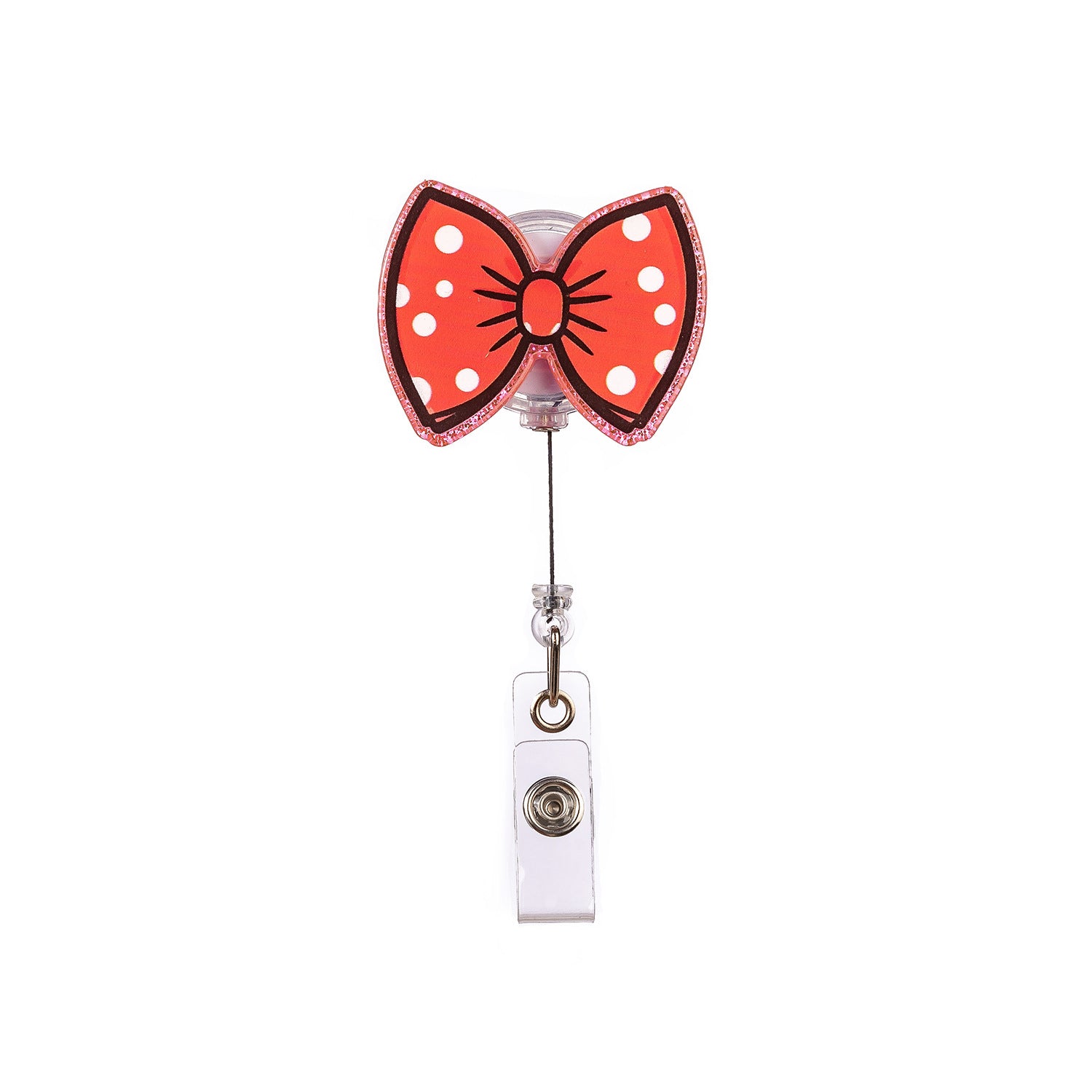 Wholesale Love Romantic Workplace  Acrylic Retractable Rotating Badge Keychain