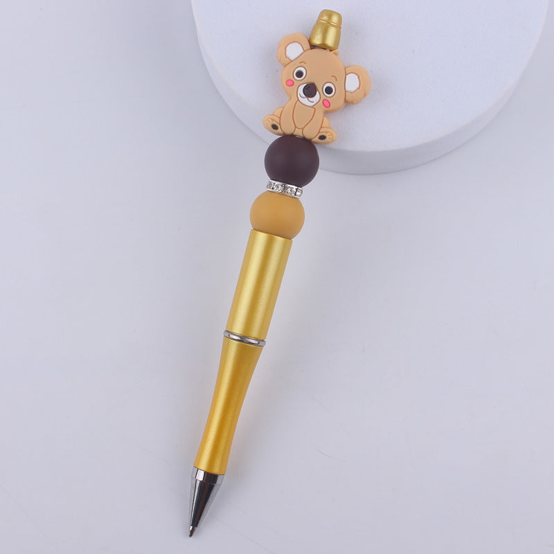 Wholesale  creative cartoon animal Kaola elephant silicone beads beaded pen