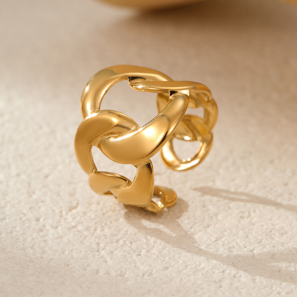 Wholesale  stainless steel ring 18k gold simple ring jewelry