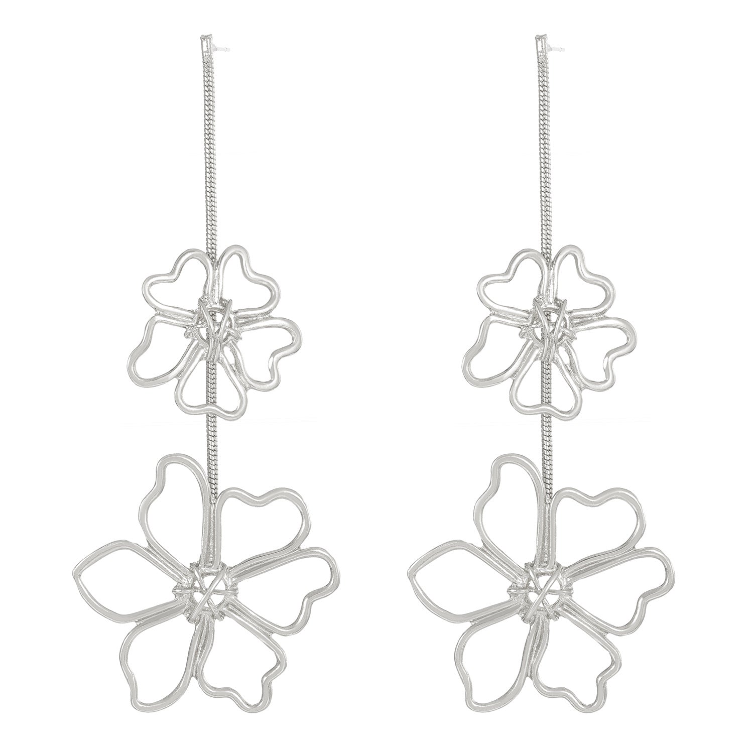 Wholesale Exaggerated Leaf Flower Earrings Fashion Jewelry Accessory for Everyday Wear or Gift