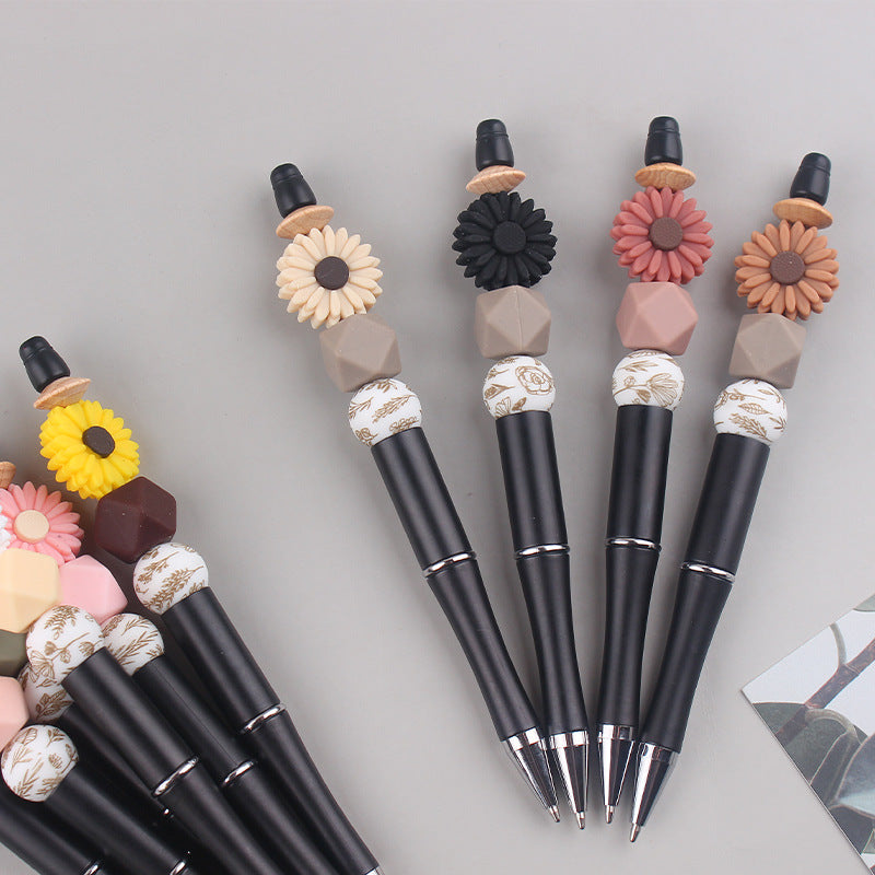 Wholesale Beaded Pen Gel Pen Creative DIY Cartoon Daisy Flowers  Pen
