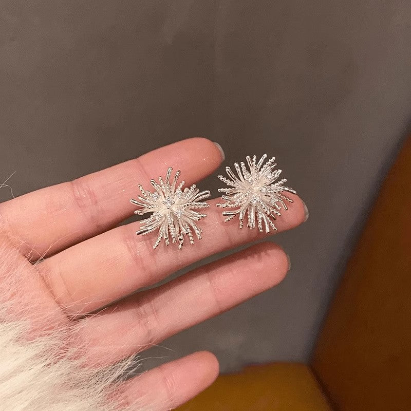 Wholesale Sparkling Firework Earrings Trendy Party Jewelry Fashion Accessory for Women Gift Boutique